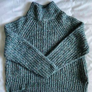 Teal Tweed Turtleneck by Urban Outfitters